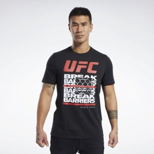 Reebok UFC FG Capsule T Shirt Herren - Schwarz - DE 769-KEI